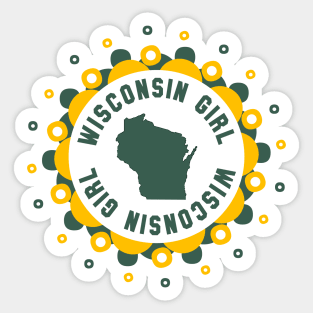 Wisconsin Girl Sunburst Sticker